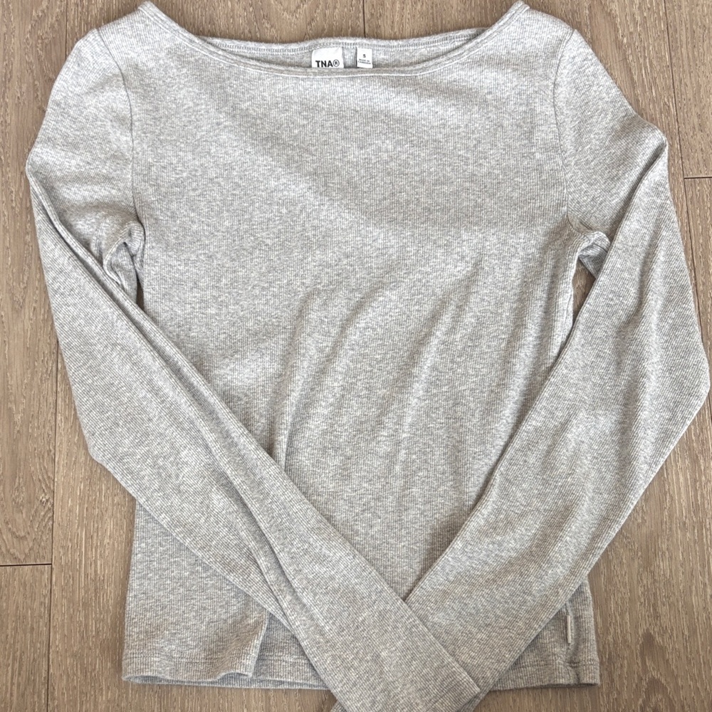 TNA Heather Gray Long Sleeve Tee